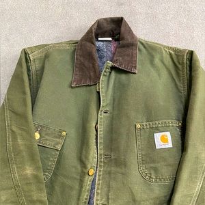 Vintage Carhartt Faded Olive Green Jacket